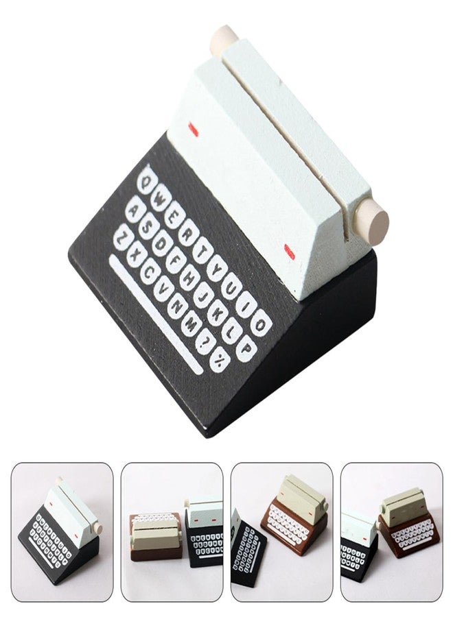 BCOATH Miniature Dollhouse Typewriter Model Retro Mini Typewriter Decor Vintage Style Small Scale Home Office Accessory - Image 5
